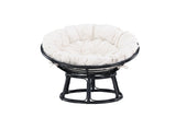 Garten-Loungesessel Bob - aus schwarzem Rattan inklusive Kissen