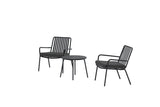 Garten Loungeset Ravo – 3-teiliges Set mit Stühlen & Tisch