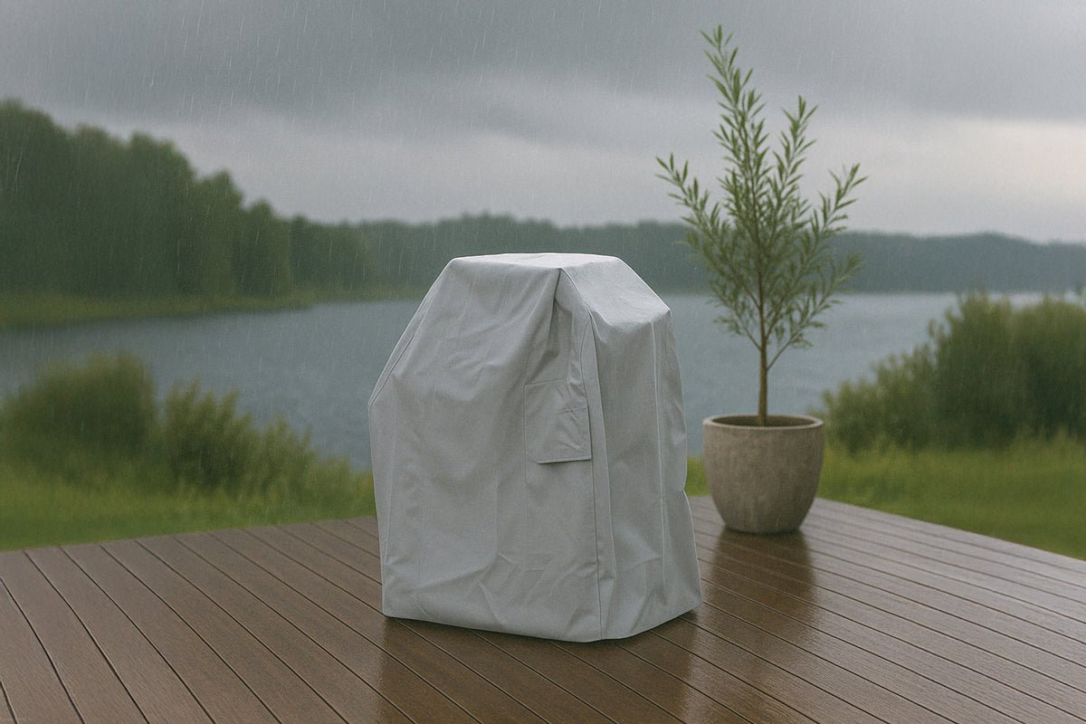 Garten Möbelabdeckung Orvin - aus grauem Polyester