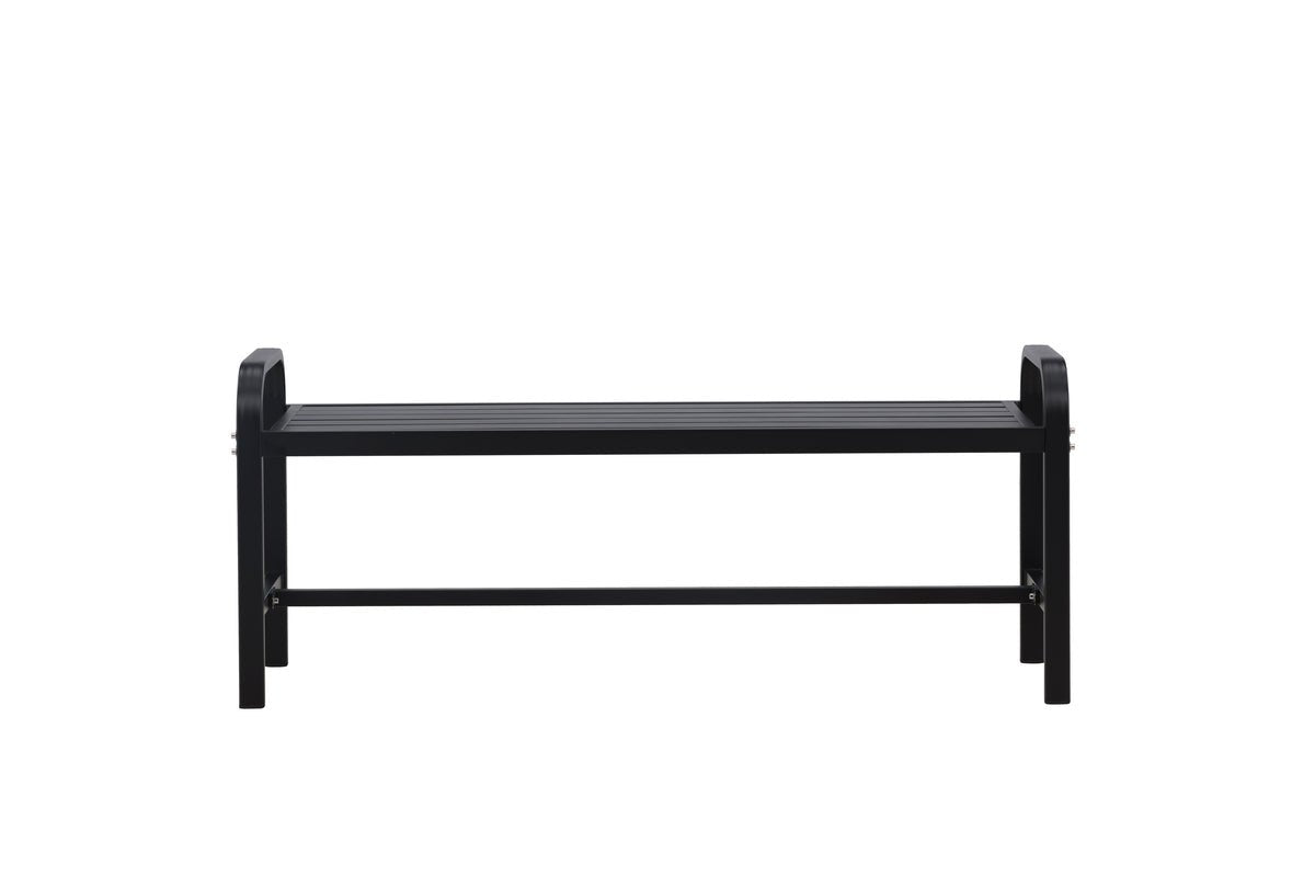 Gartenbank Cäsar - aus robustem, schwarzem Aluminium