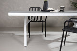 Gartentisch Lumari - rechteckiger weiß-grauer Esstisch