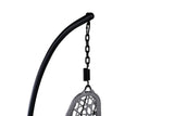 Hängesessel Brittany - aus Rattan/Metall in Schwarz, Grau