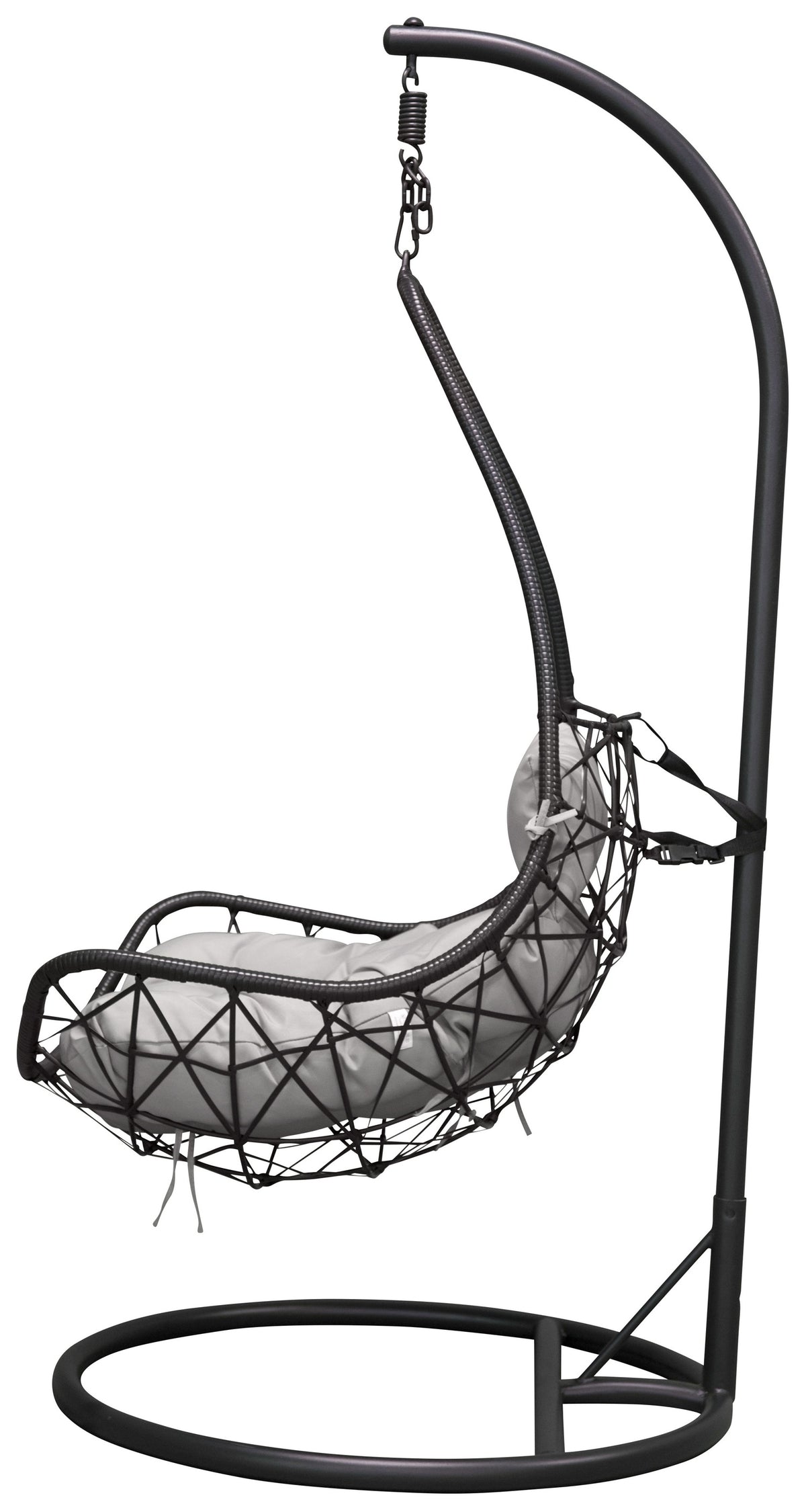 Hängesessel Vivian - aus Weide/Metall in Schwarz