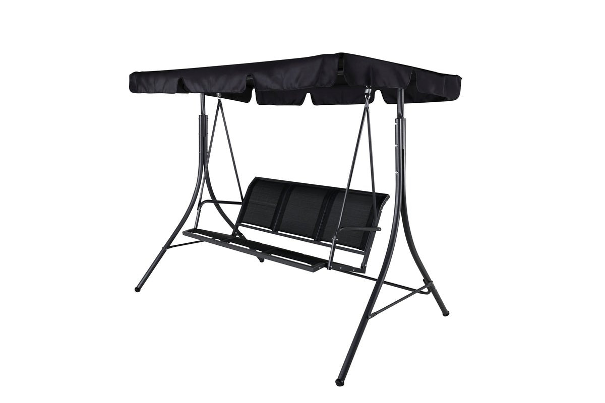 Hollywoodschaukel Sandy - für 3 Personen in Schwarz