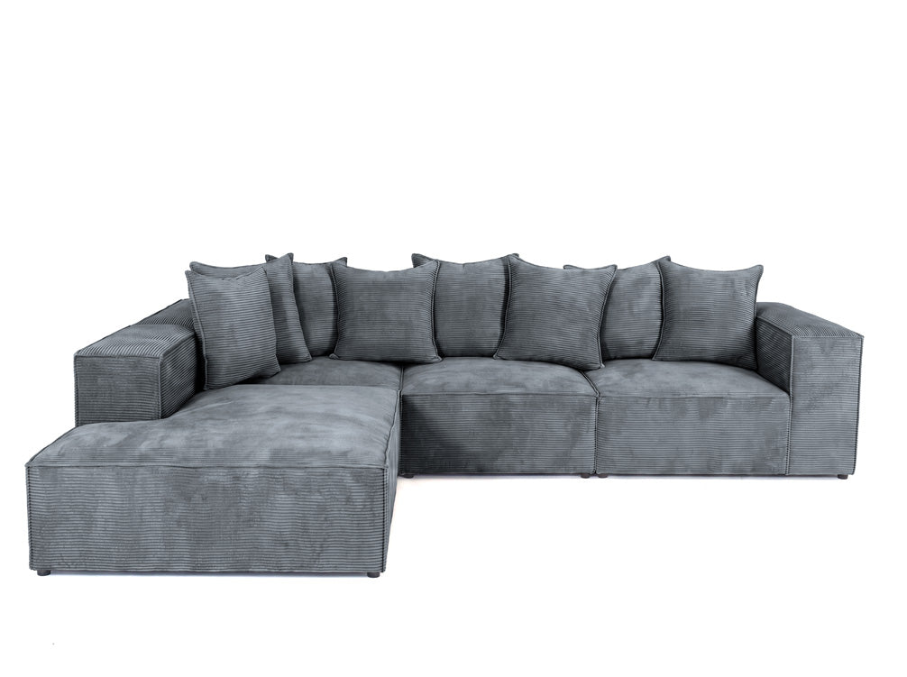 Designer Sofa Largo mit langer Ottomane in Cord