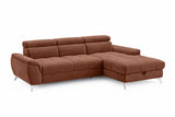Designer Ecksofa Luno in Strukturstoff Terrakotta