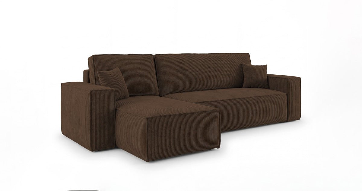 Designer Sofa Lunaro Mini mit Schlaf- und Klappfunktion in Cord