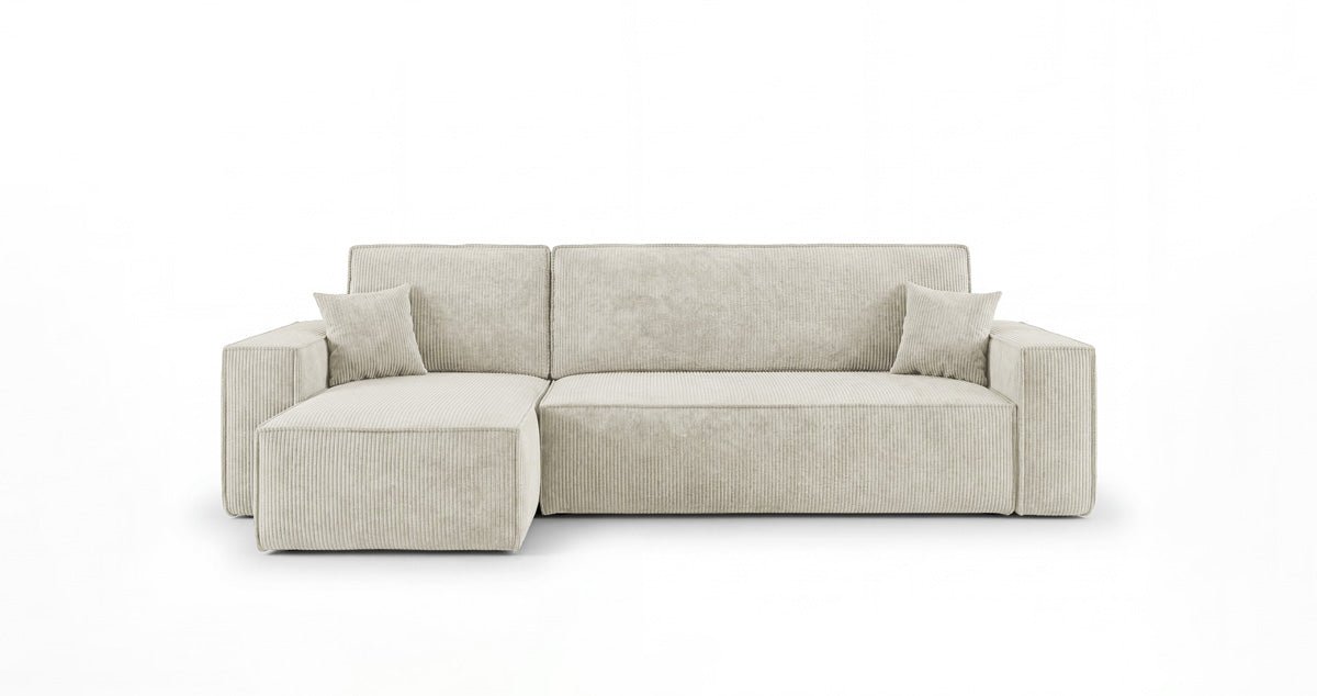 Designer Sofa Lunaro Mini mit Schlaf- und Klappfunktion in Cord