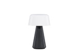 Outdoor-Tischlampe „Lynora“ – kabellose LED-Außenlampe in Schwarz-Weiß