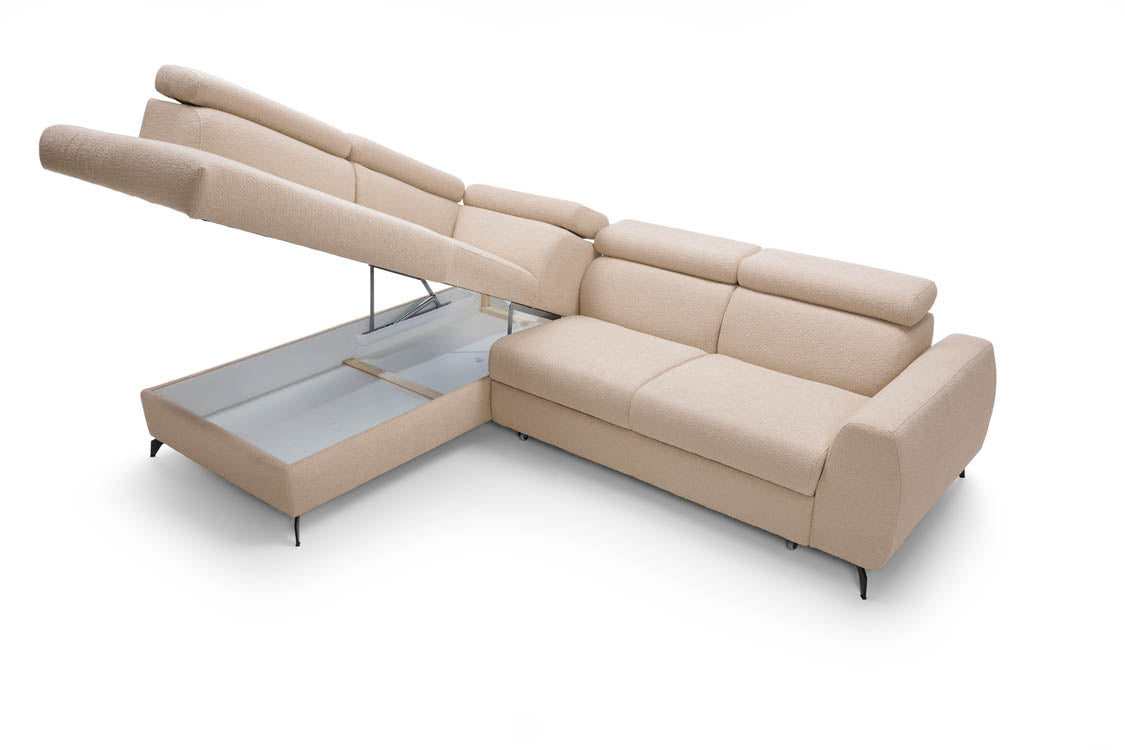Designer Ecksofa Stille mit Schlaf- und Klappfunktion