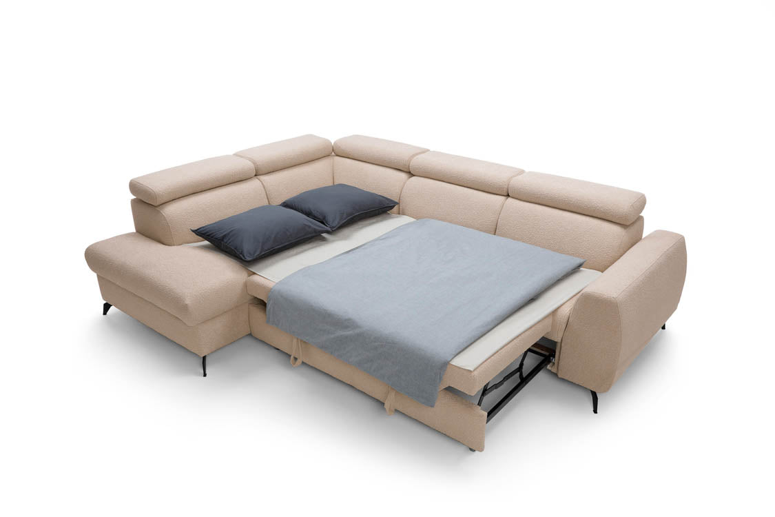 Designer Ecksofa Stille mit Schlaf- und Klappfunktion
