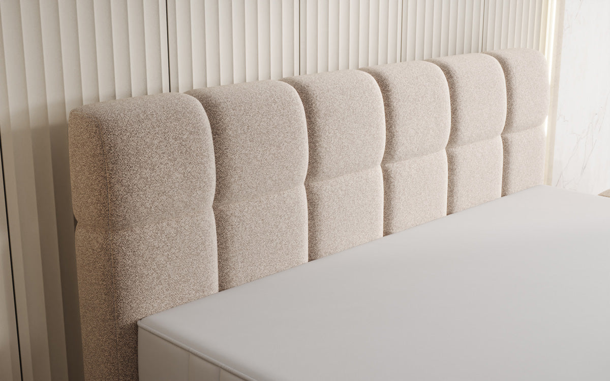 Boxspringbett Nala in Strukturstoff mit Schwebeoptik