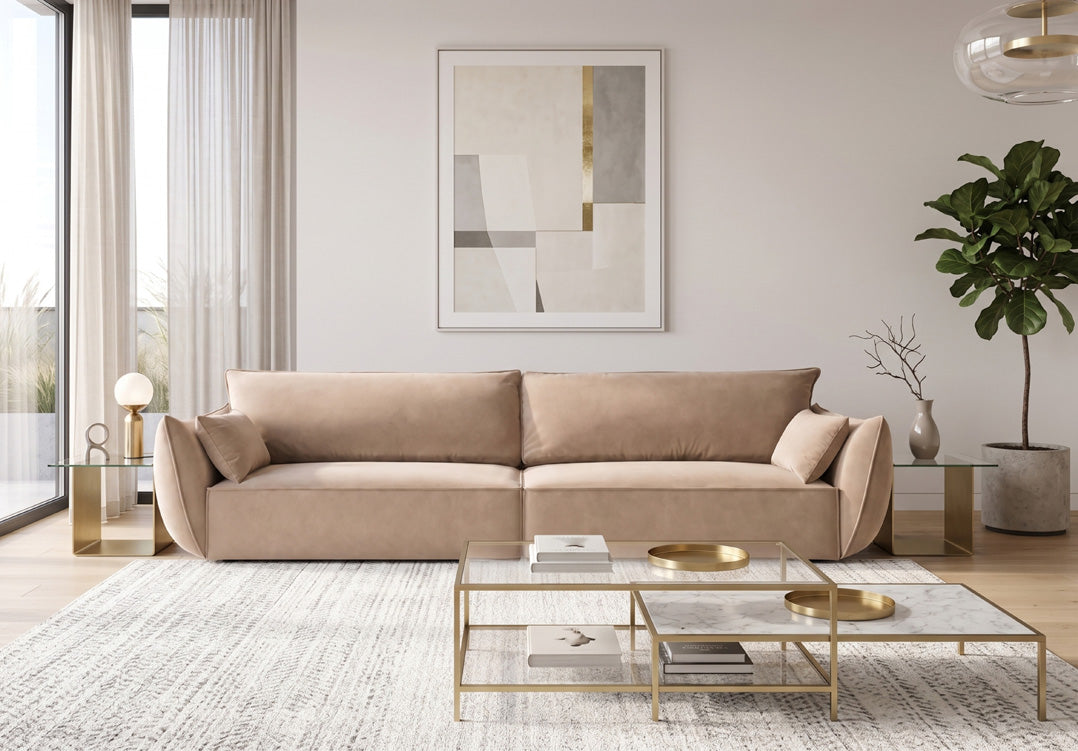 Designer Sofa 4 Sitzer Nuvola in Samt