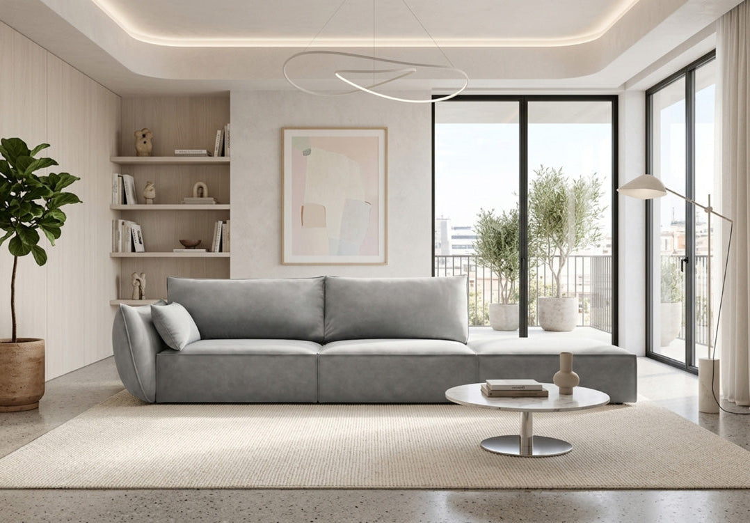 Designer Sofa Chaise Longue Nuvola in Samt