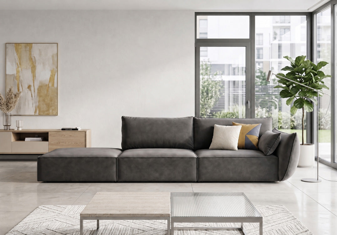 Designer Sofa Chaise Longue Nuvola in Samt