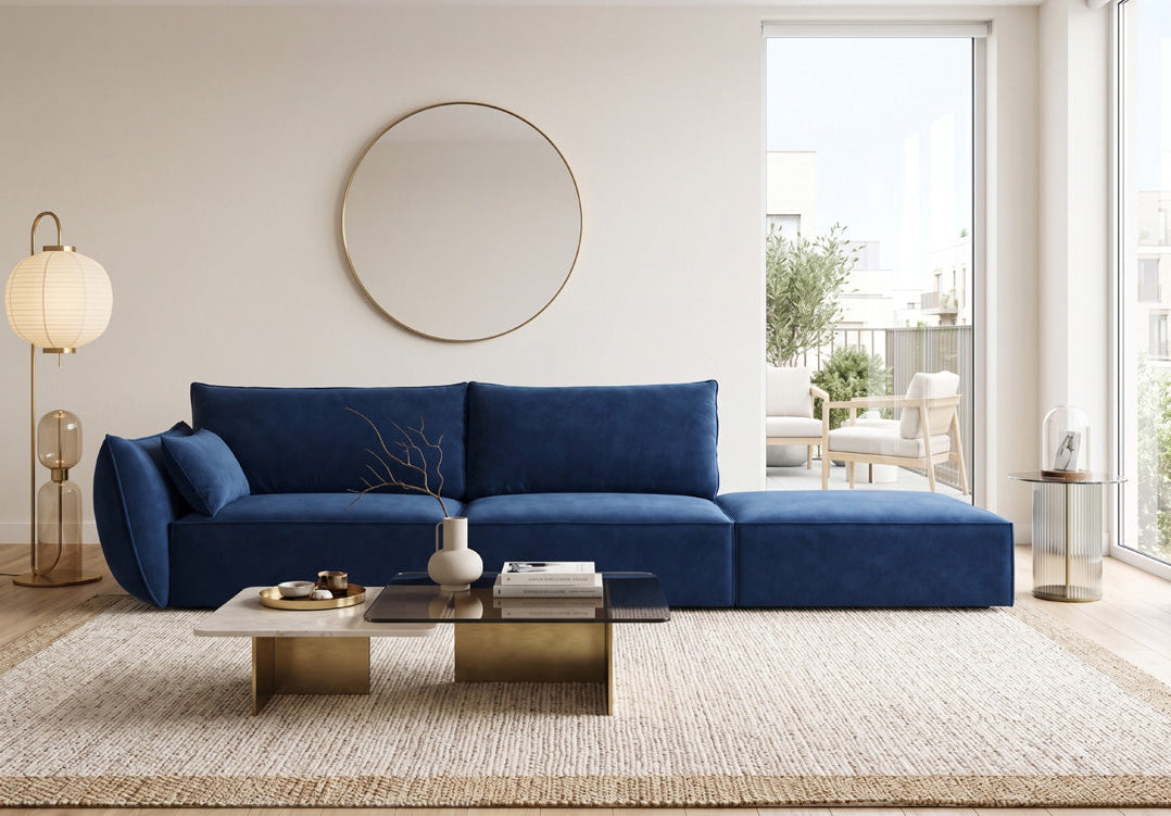 Designer Sofa Chaise Longue Nuvola in Samt