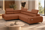Ecksofa Volo in Chenille Terrakotta, Ottomane links – Ansicht 4