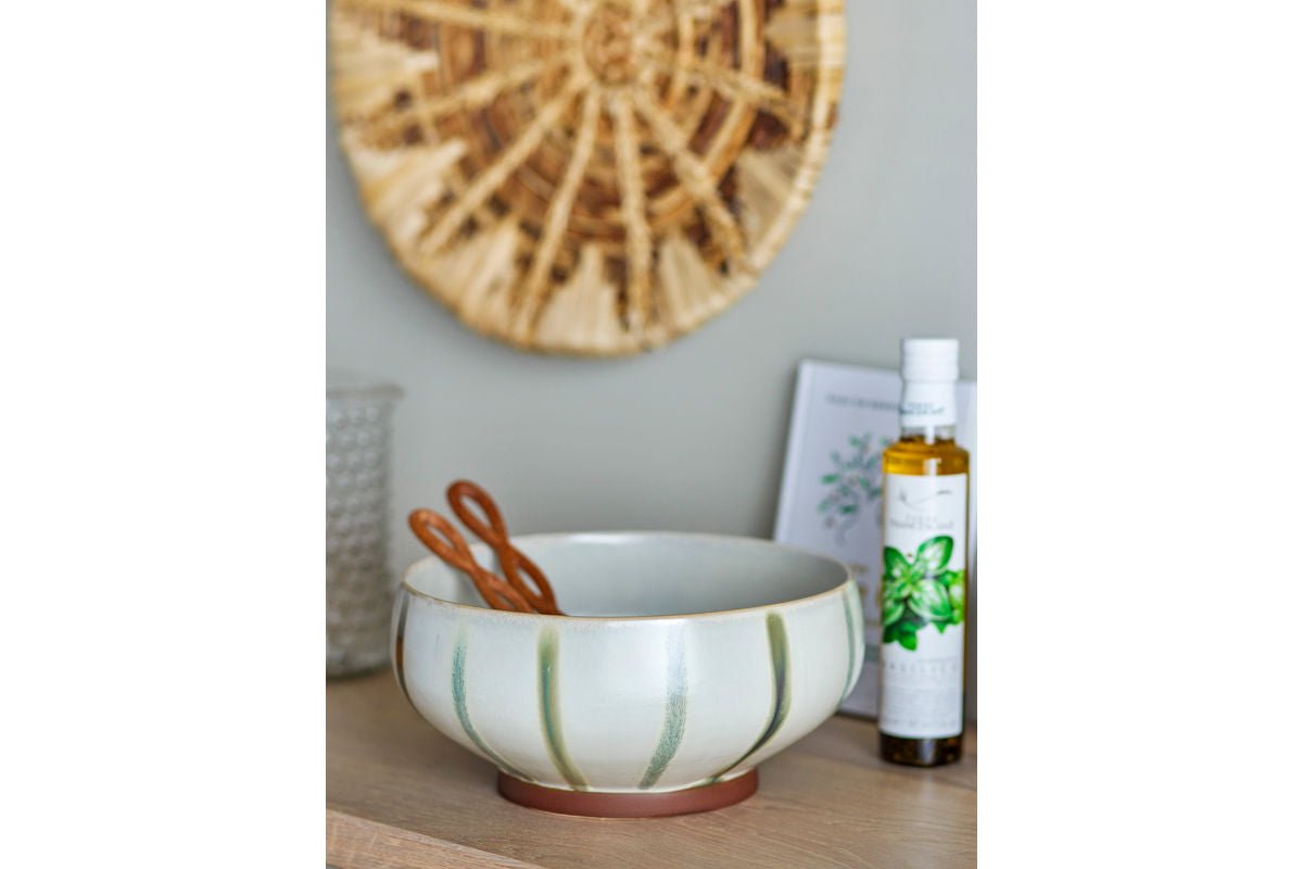 Schale Sofi - Steingut handbemalt in Grau