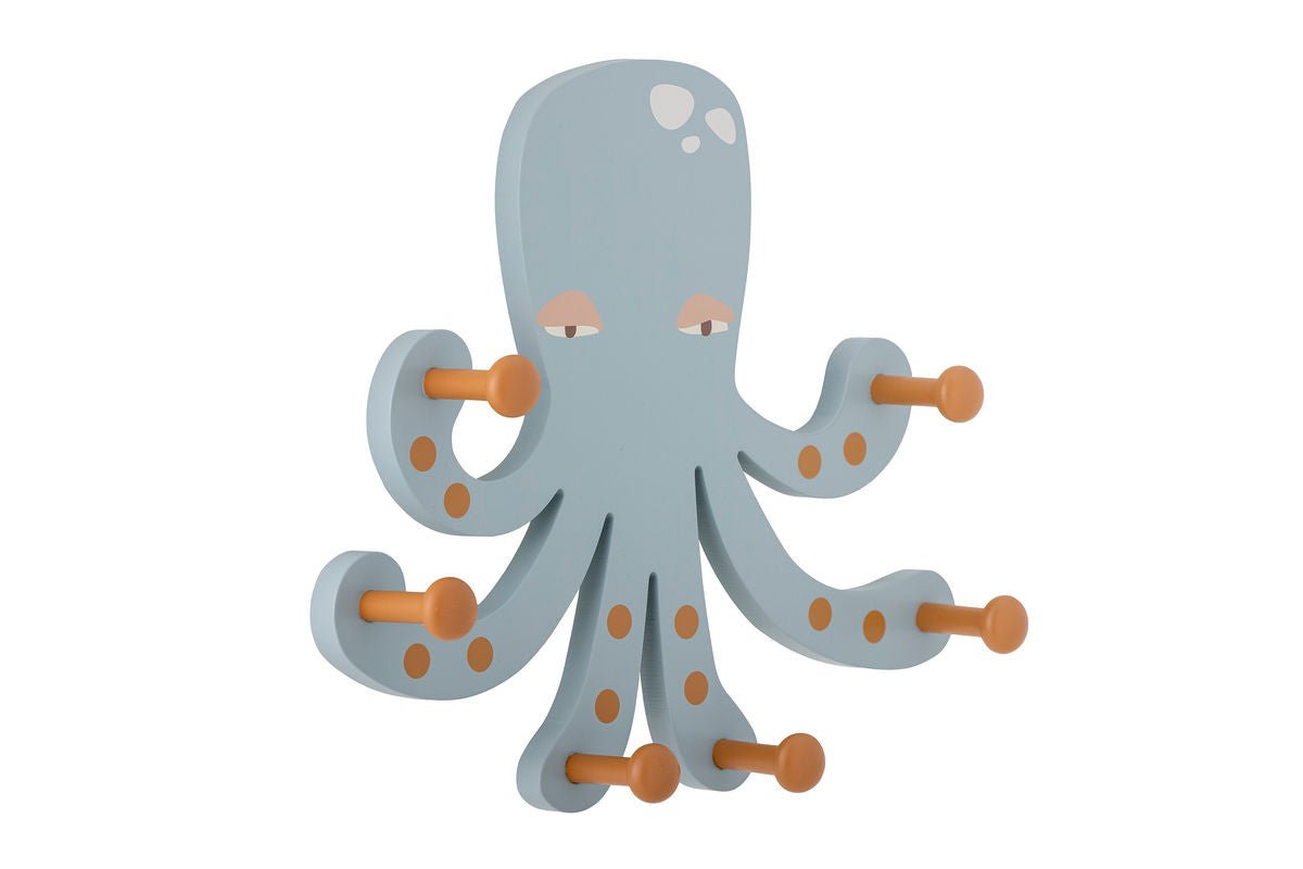 Kinder-Garderobe Onda – Tintenfisch aus MDF mit 6 Haken