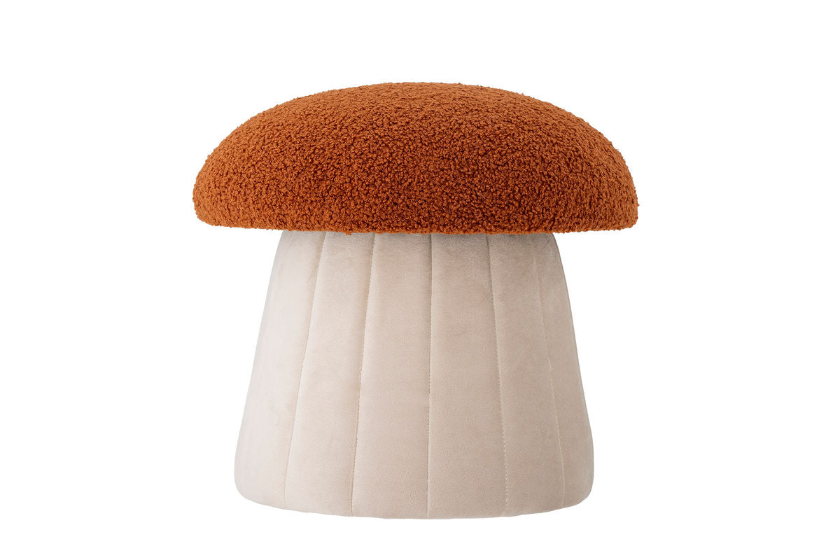 Kinderhocker Raika - In Pilzform aus weichem Stoff in Rot