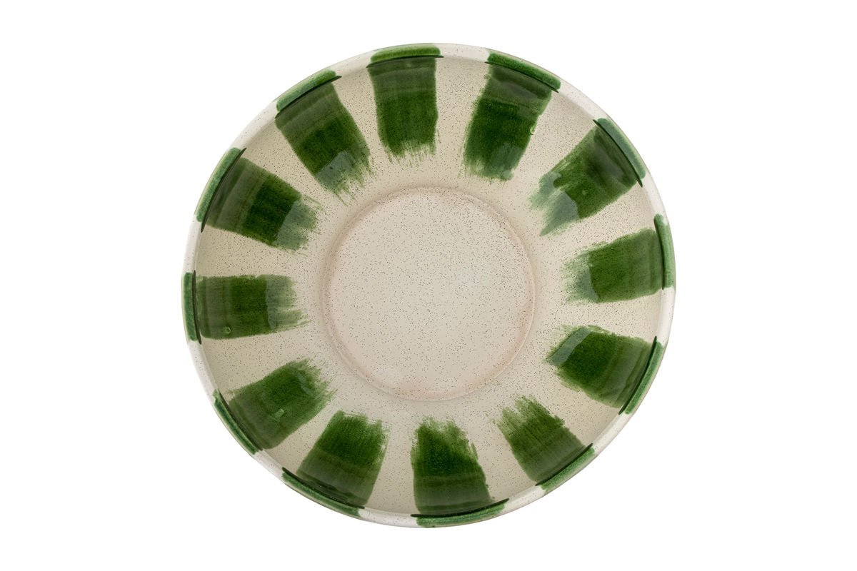 Schale Amara – handbemaltes Steingut mit Streifenmuster