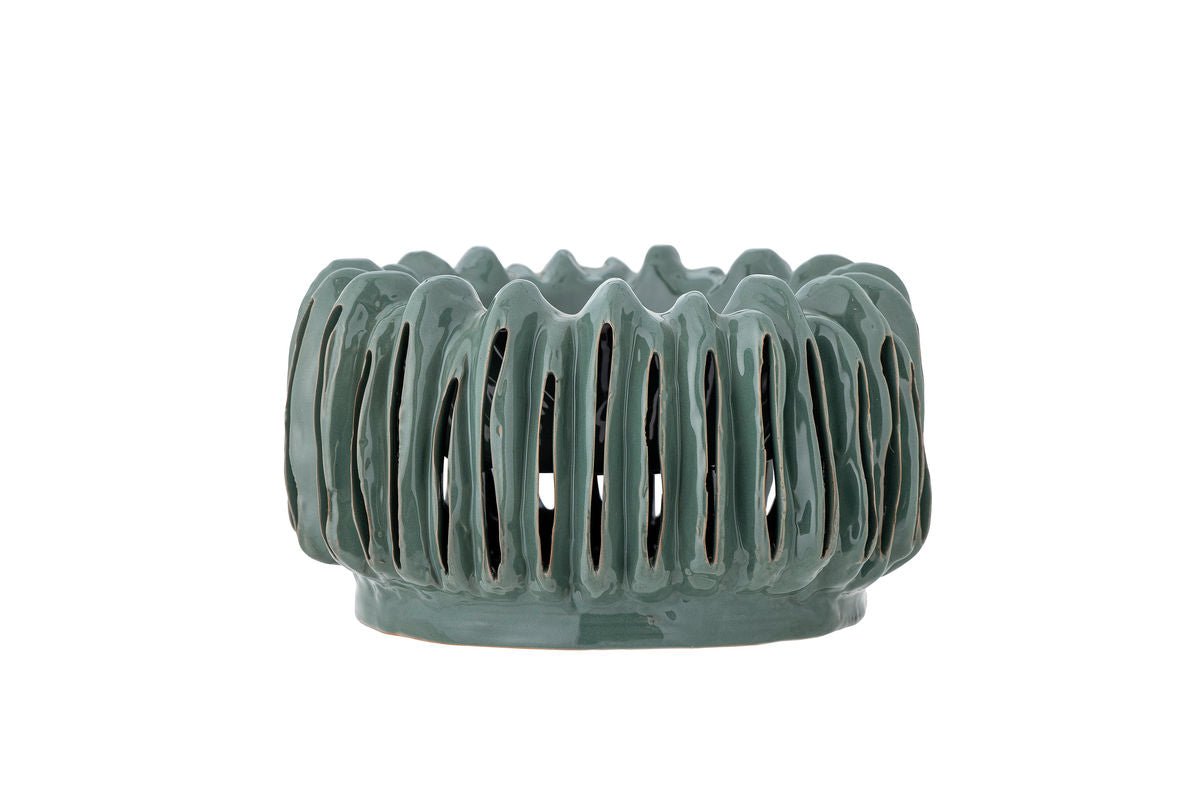 Blumentopf Woodcut – mit handgeschnitzten Schlitzen