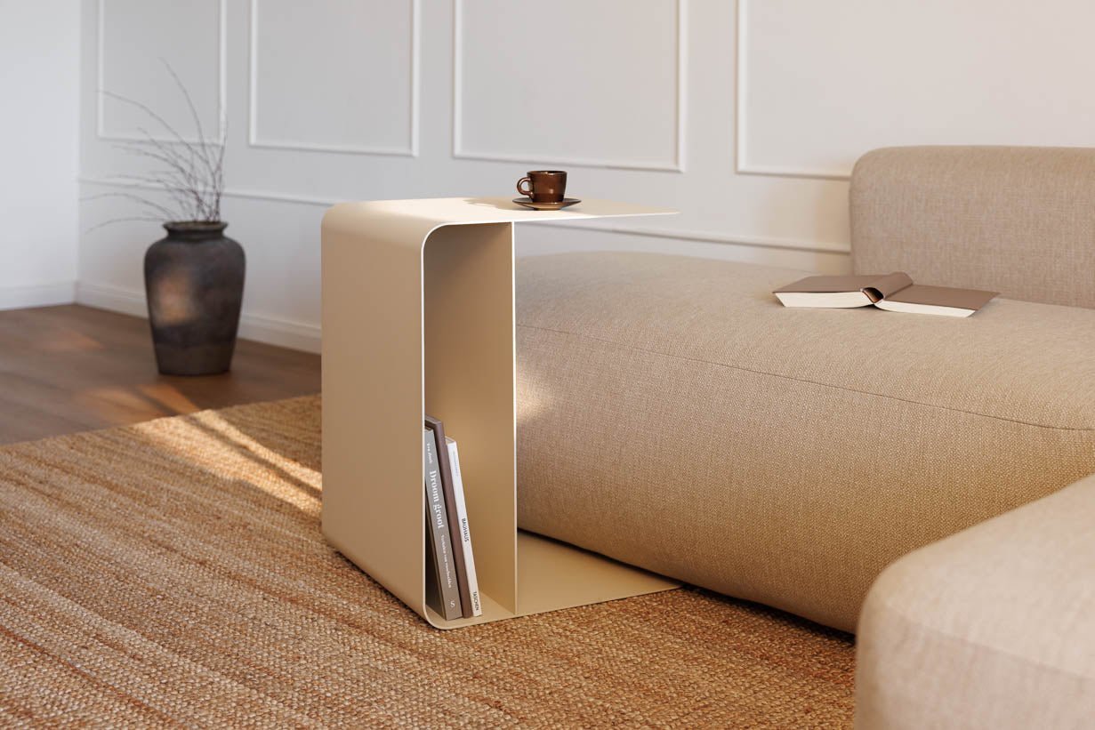 Couchtisch/Beistelltisch Cosmo – Pulverbeschichtetes Metall in modernem Design