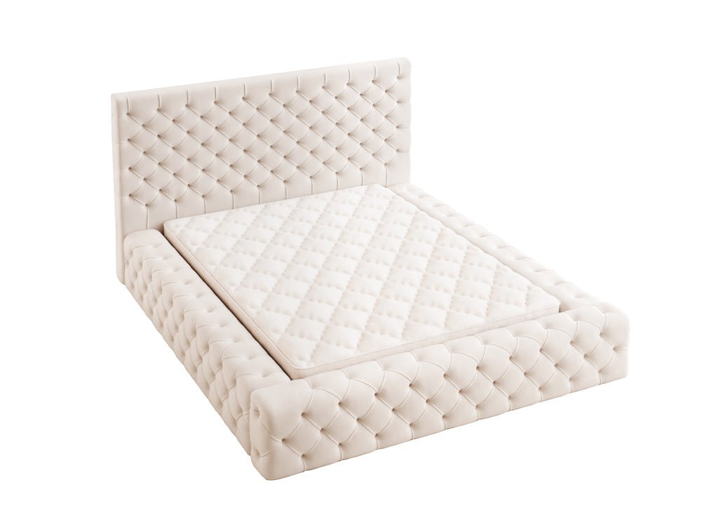 Designer Polsterbett Lana Samt mit Stauraum