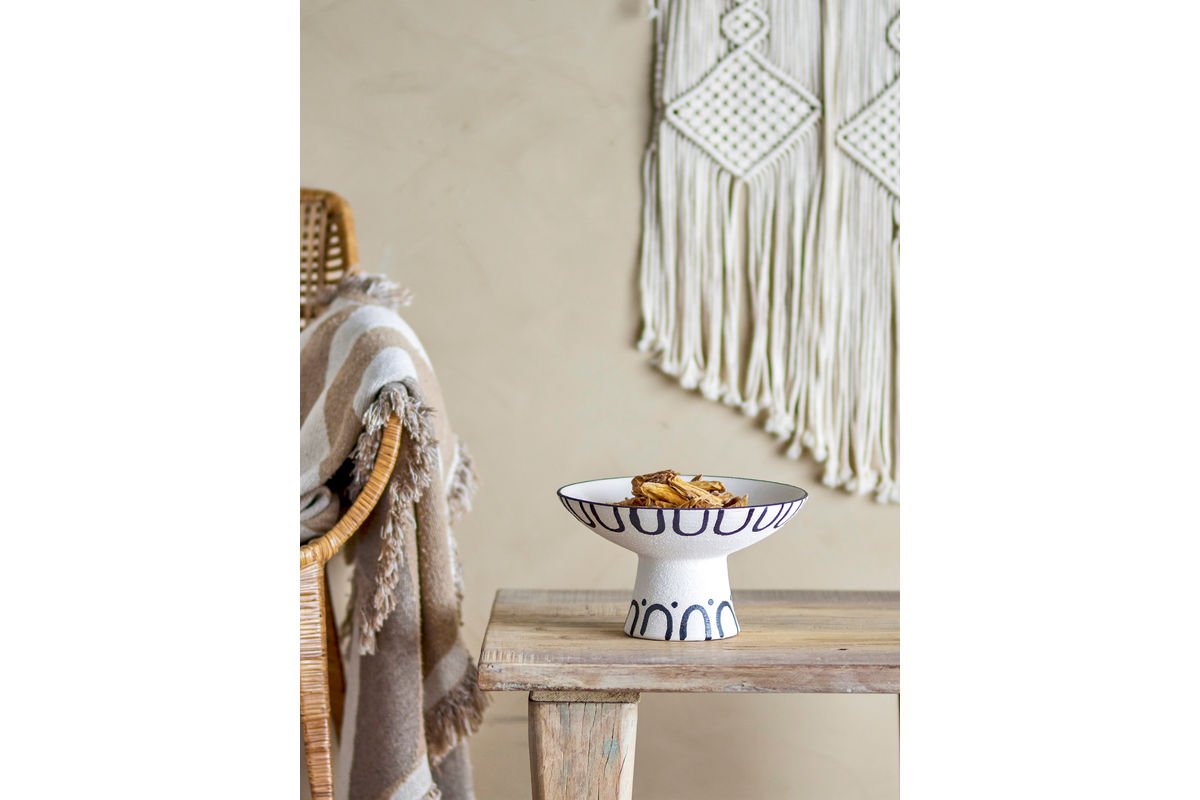 Schale May – Steingut handbemalt in Natur