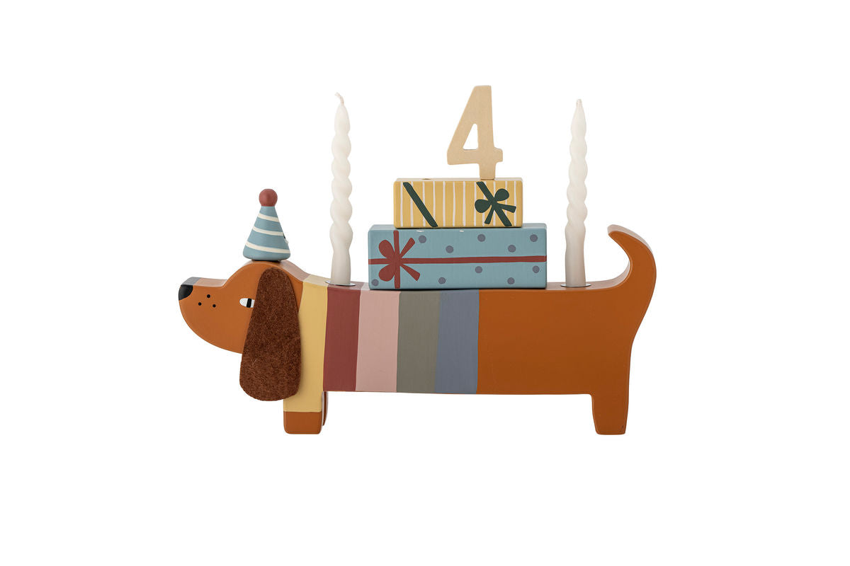 Geburtstagsdekoration Marli – fröhlicher Hund mit Zahlen für Kinder