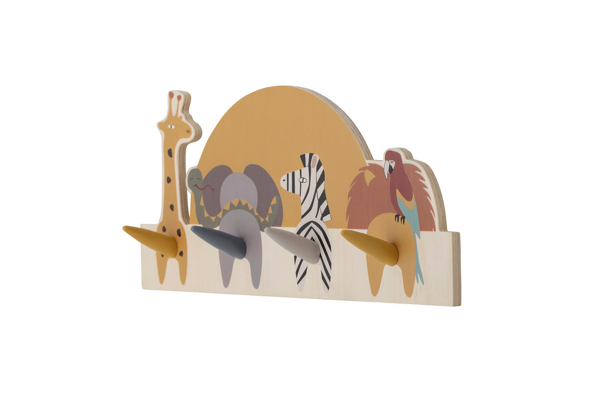 Kinder-Garderobe Marlin - Wandgarderobe mit Tiermotiven & 4 Haken