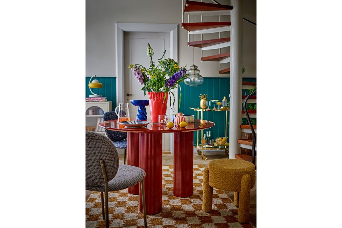 Beistellhocker Bini – Dekorativer Hocker in Gelb