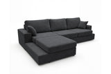 Designer Ecksofa Vigo in Chenille – Anthrazit – Links