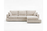 Designer Ecksofa Vigo in Chenille – Weiß – Rechts
