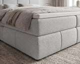 Boxspringbett Laguna Stoff mit Stauraum – Hellgrau