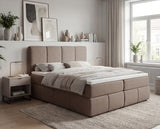 Boxspringbett Laguna Stoff mit Stauraum – Braun