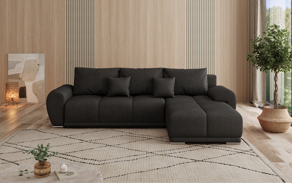 Designer Sofa Leni L mit Schlaf- und Klappfunktion in Stoff