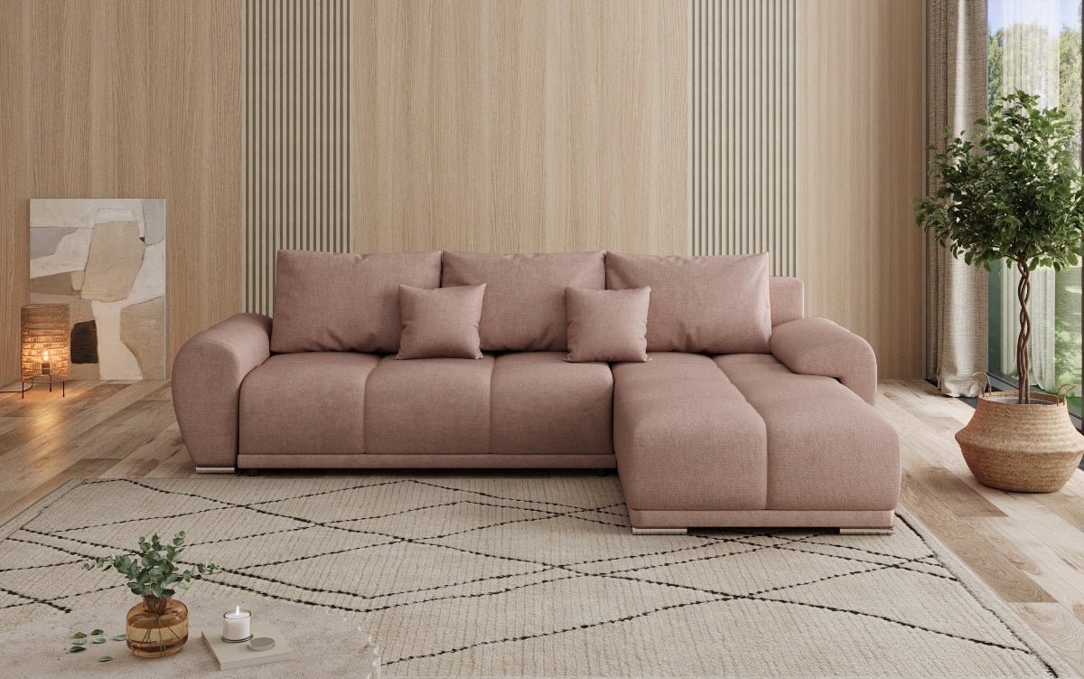 Designer Sofa Leni L mit Schlaf- und Klappfunktion in Stoff