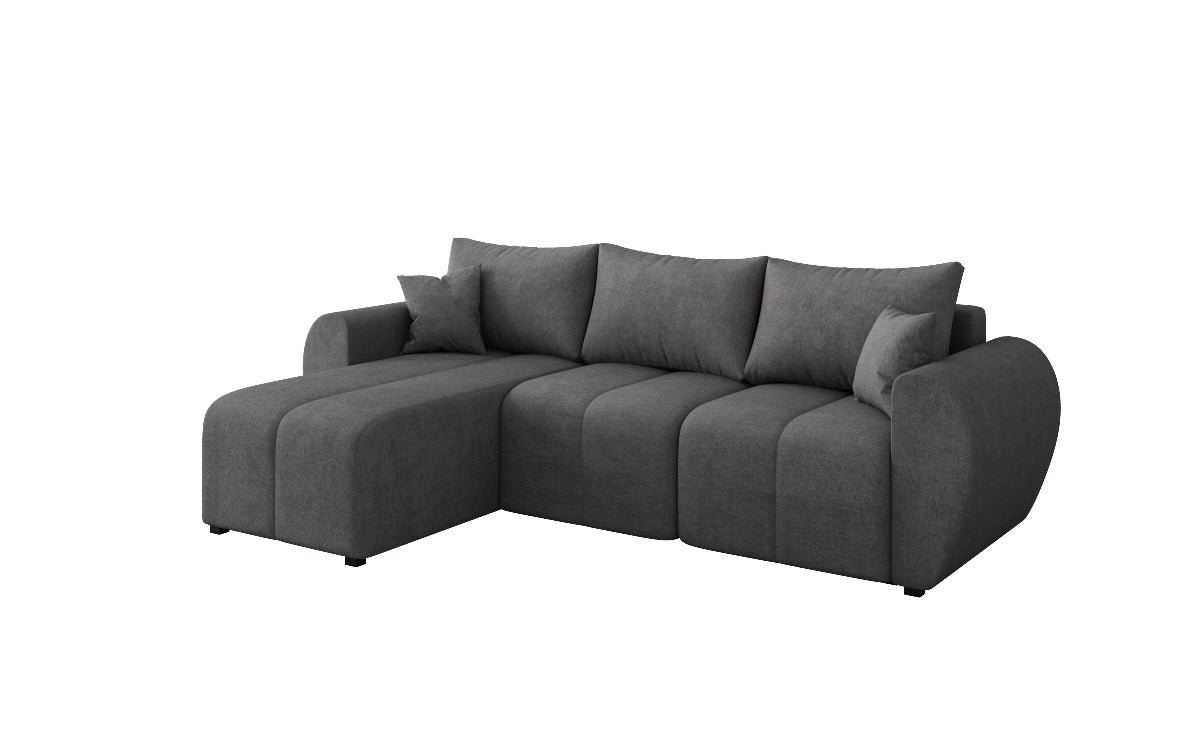 Designer Sofa Sorella L mit Schlaf- und Klappfunktion in Stoff