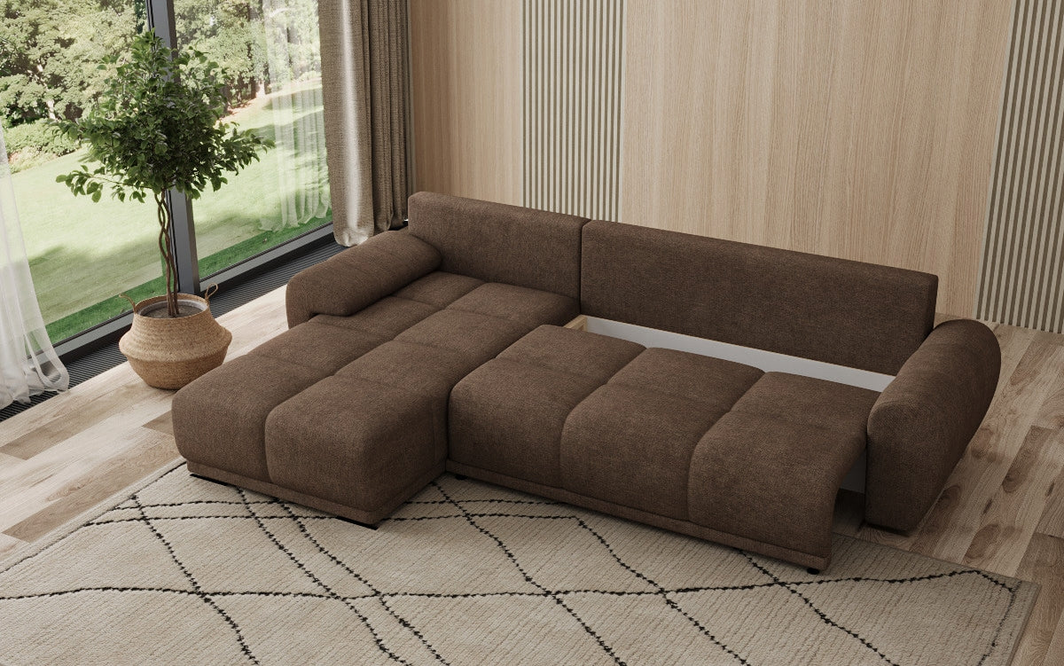 Designer Sofa Leni L mit Schlaf- und Klappfunktion in Stoff