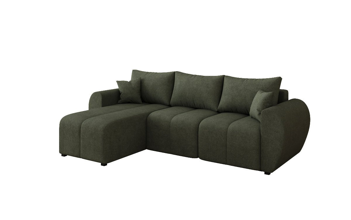 Designer Sofa Sorella L mit Schlaf- und Klappfunktion in Stoff