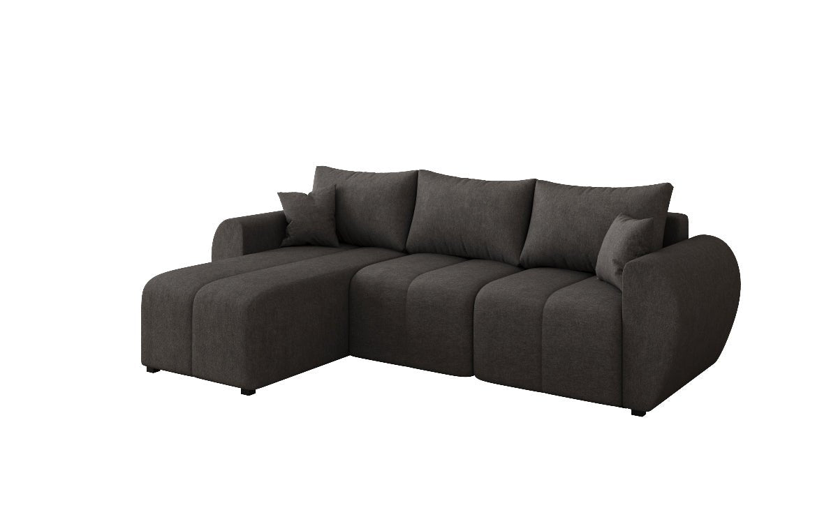 Designer Sofa Sorella L mit Schlaf- und Klappfunktion in Stoff