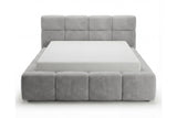 Designer Polsterbett Vero in Samt mit Stauraum – Hellgrau