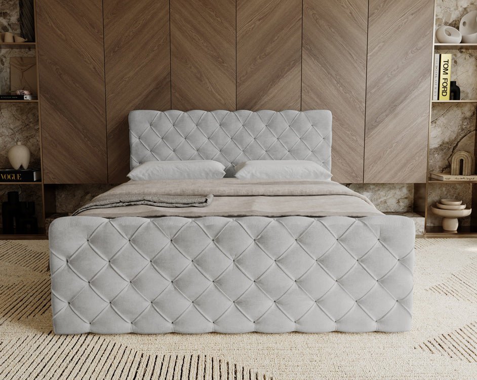 Boxspringbett Chester Samt mit Stauraum