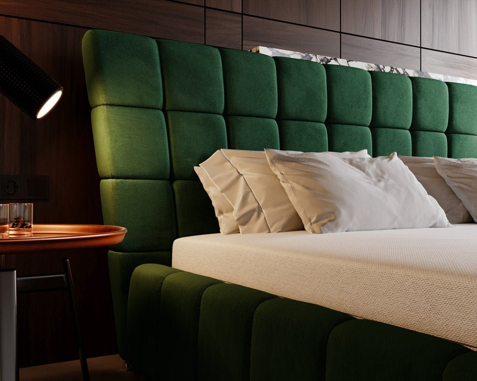 Designer Upholstered Bed Adore in Velvet with Storage