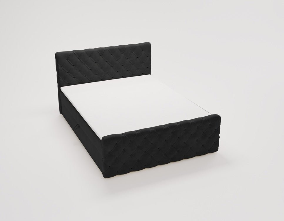 Boxspringbett Chester Samt mit Stauraum