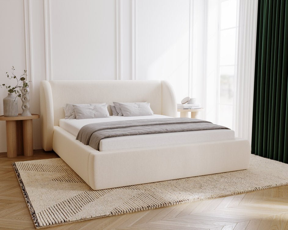 Designer Polsterbett Monaco in Samt mit Stauraum