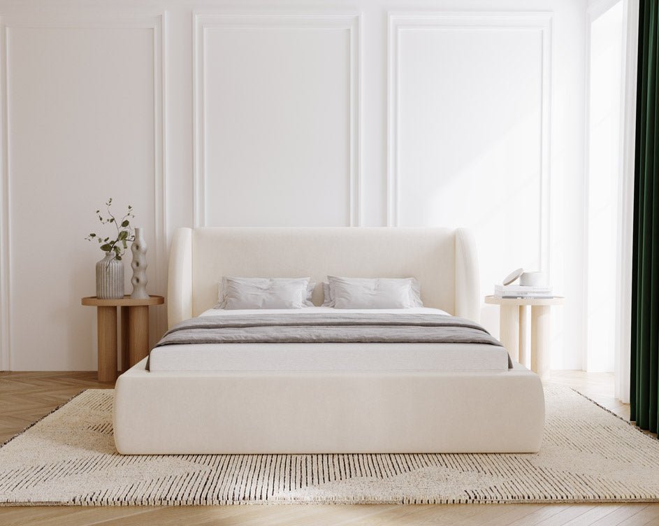 Designer Polsterbett Monaco in Samt mit Stauraum