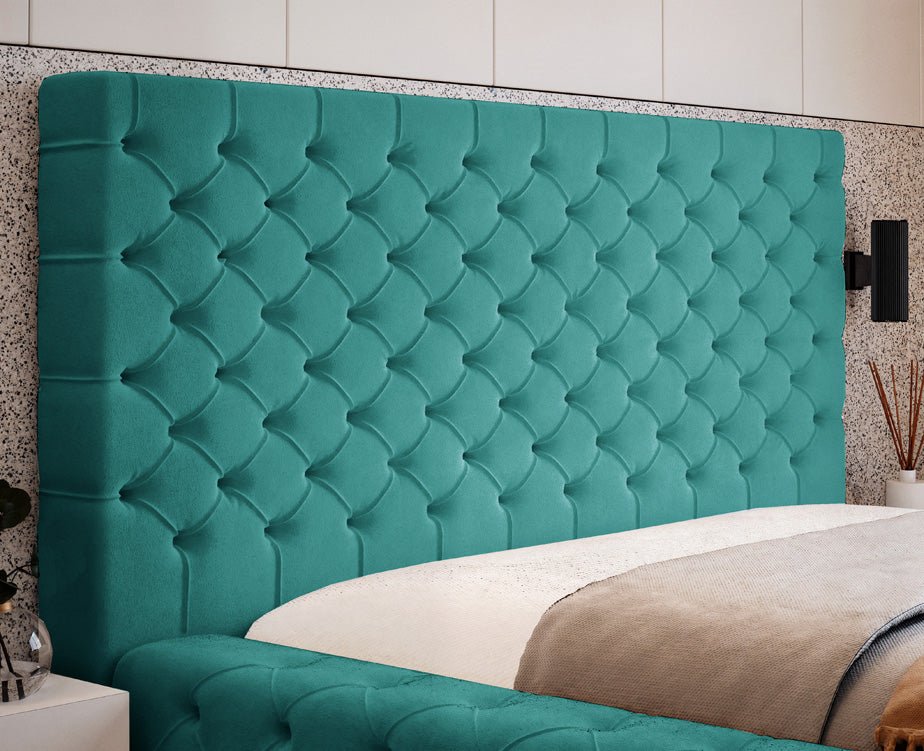 Designer Polsterbett Lana Samt mit Stauraum