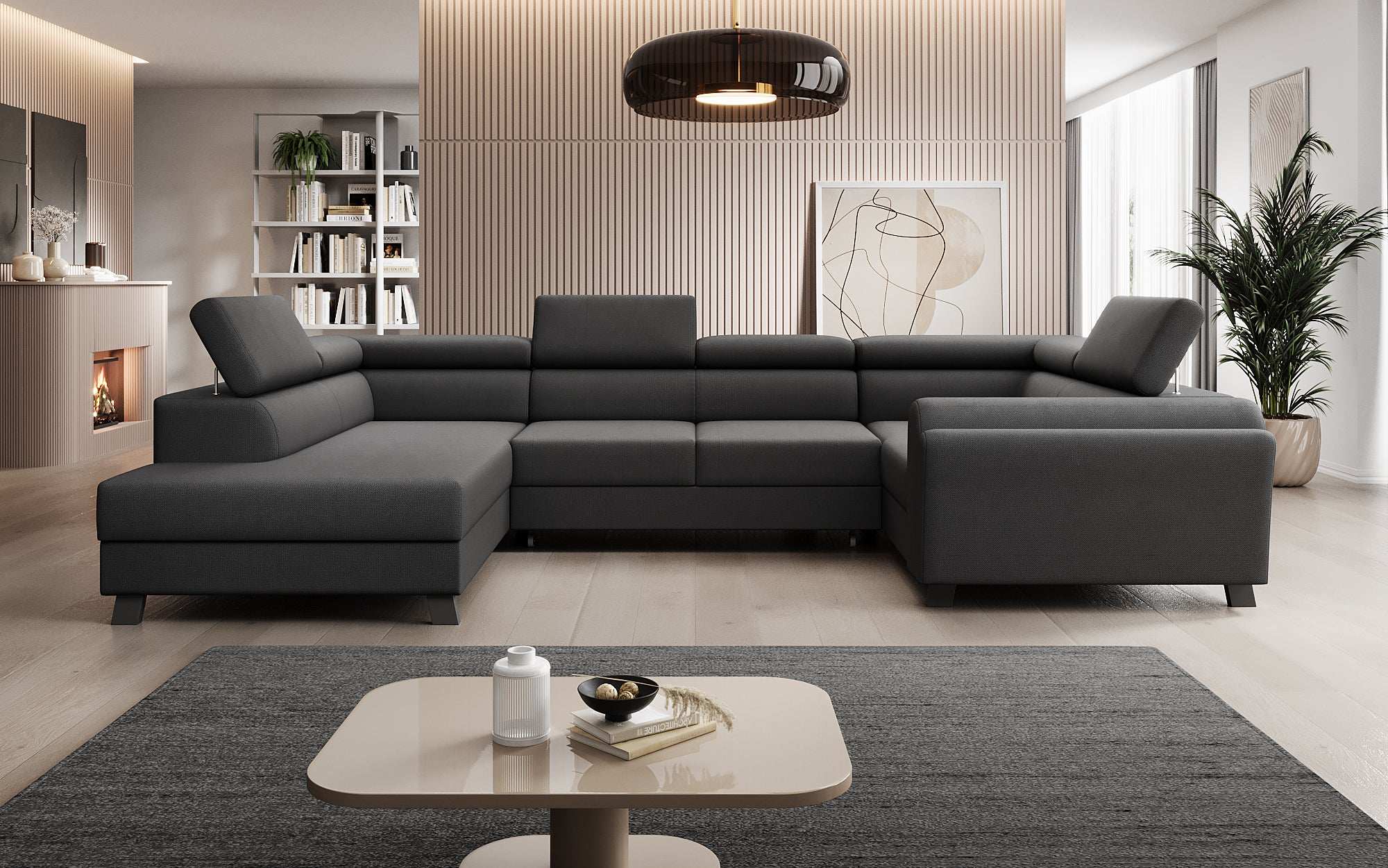 Designer Sofa Emilio mit Schlaf- und Klappfunktion